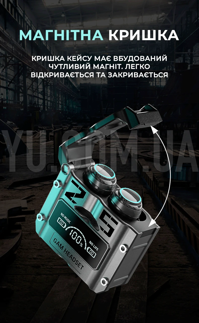 Навушники TWS M25 з низьким рівнем затримки та шумозаглушенням, Bluetooth, з мікрофоном
